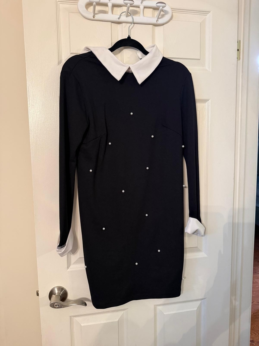SHEIN Black Dress with White Care Tag Detail